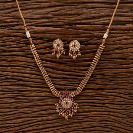 Antique Classic Necklace With Matte Gold Plating