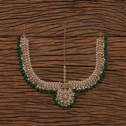 Antique Moti Damini With Mehndi Plating