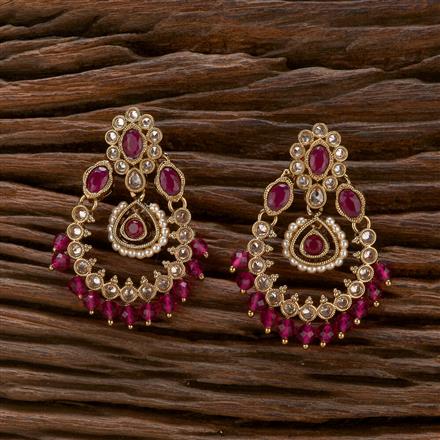 Antique Chand Earring With Mehndi Plating