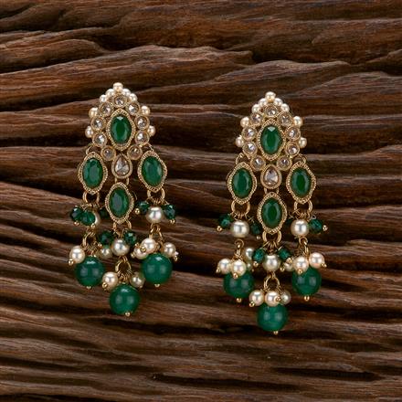 Antique Delicate Earring With Mehndi Plating