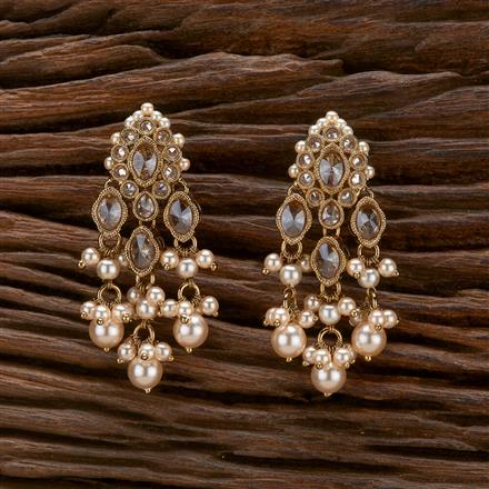 Antique Delicate Earring With Mehndi Plating