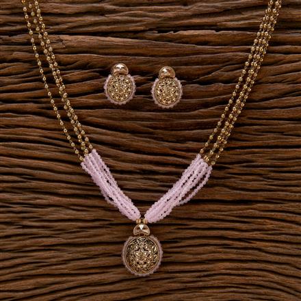 Antique Mala Pendant Set With Mehndi Plating