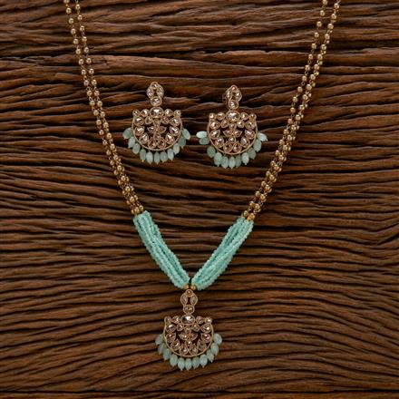 Antique Classic Pendant Set With Mehndi Plating