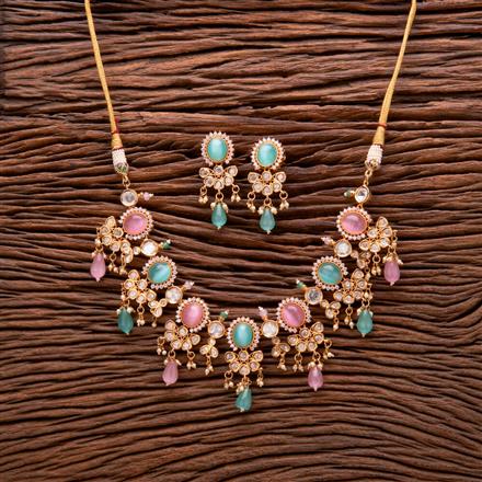 Kundan Moti Necklace With Gold Plating