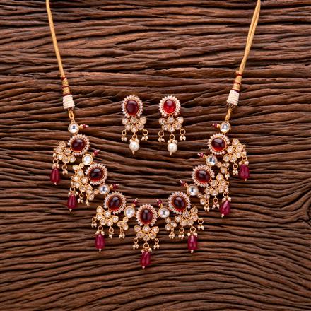 Kundan Moti Necklace With Gold Plating