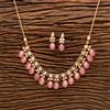 Kundan Classic Necklace With Rose Gold Plating