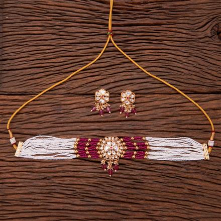 Kundan Choker Necklace With Gold Plating