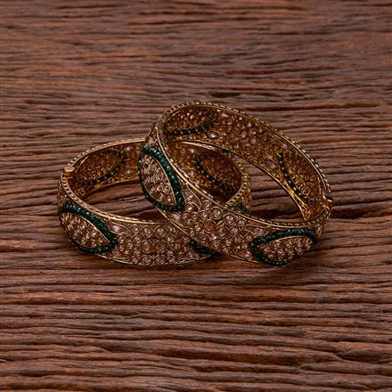 Antique Openable Bangles With Mehndi Plating