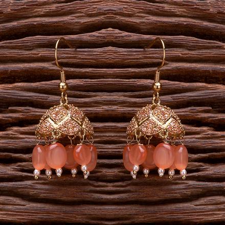 Antique Jhumki With Mehndi Plating