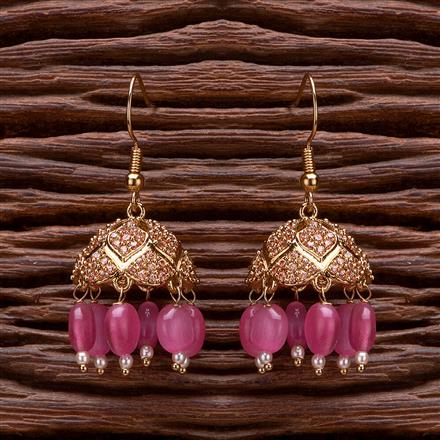 Antique Jhumki With Mehndi Plating