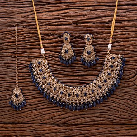 Antique Classic Necklace With Mehndi Plating