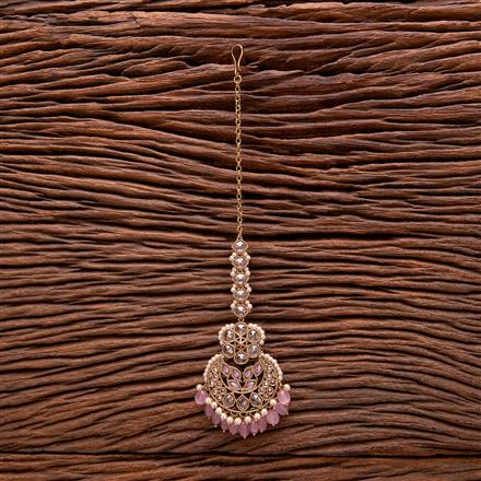 Antique Moti Tikka With Mehndi Plating