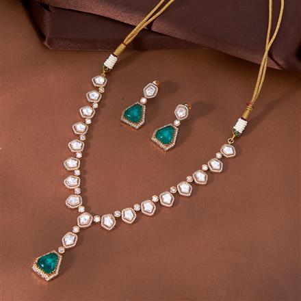 Kundan Classic Necklace With Rose Gold Plating