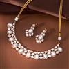 Kundan Classic Necklace With Rose Gold Plating