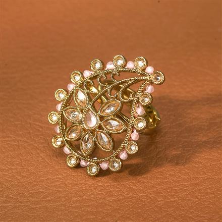 Antique Adjustable Ring With Mehndi Plating