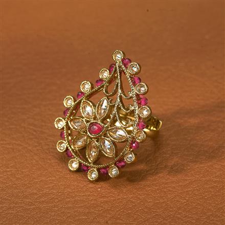 Antique Adjustable Ring With Mehndi Plating