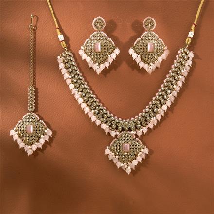 Antique Classic Necklace With Mehndi Plating