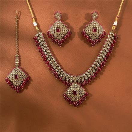 Antique Classic Necklace With Mehndi Plating