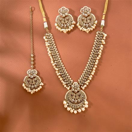 Antique Classic Necklace With Mehndi Plating