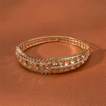 Kundan Openable Kada With Gold Plating