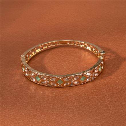 Kundan Openable Kada With Gold Plating