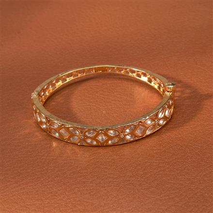 Kundan Openable Kada With Gold Plating
