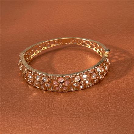 Kundan Openable Kada With Gold Plating