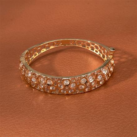 Kundan Openable Kada With Gold Plating