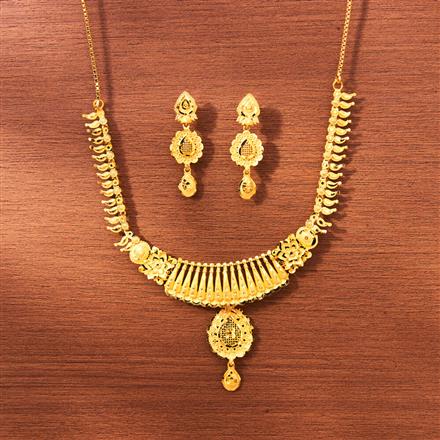 Antique Plain Gold Necklace With Gold Plating