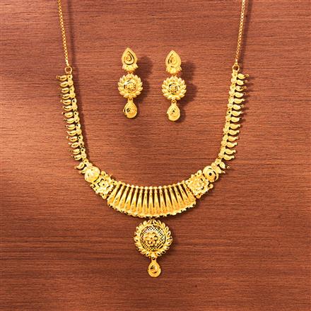 Antique Plain Gold Necklace With Gold Plating