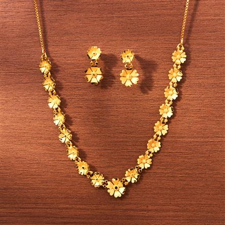 Antique Plain Gold Necklace With Gold Plating