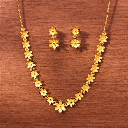 Antique Plain Gold Necklace With Gold Plating