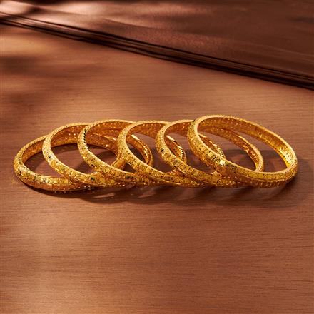 Antique Plain Gold Bangles With Gold Plating