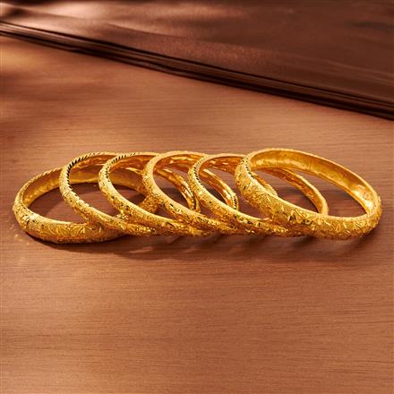 Antique Plain Gold Bangles With Gold Plating