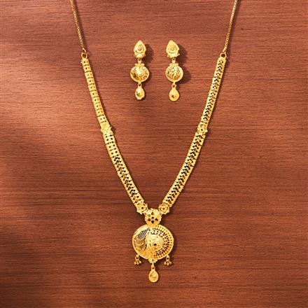 Antique Plain Gold Necklace With Gold Plating