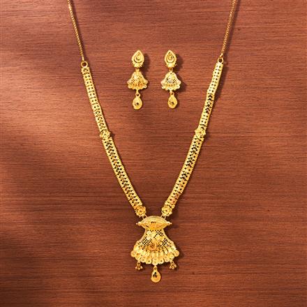 Antique Plain Gold Necklace With Gold Plating