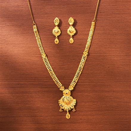 Antique Plain Gold Necklace With Gold Plating