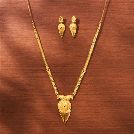 Antique Plain Gold Necklace With Gold Plating