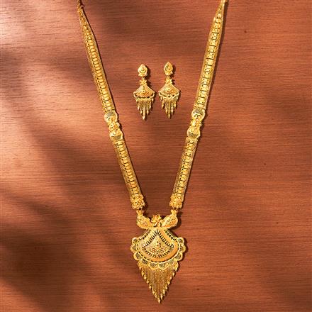 Antique Long Necklace With Gold Plating