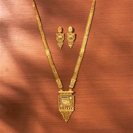 Antique Long Necklace With Gold Plating