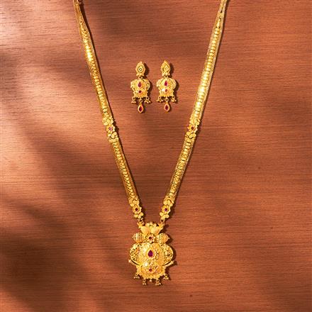 Antique Long Necklace With Gold Plating