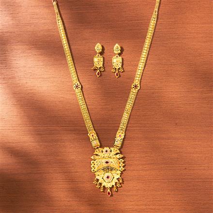 Antique Long Necklace With Gold Plating