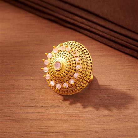 Antique Adjustable Ring With Mehndi Plating