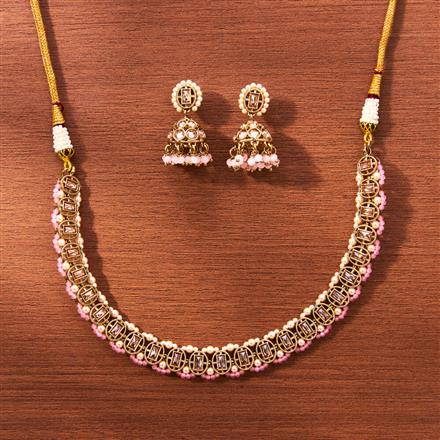 Antique Classic Necklace With Mehndi Plating