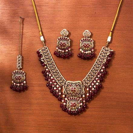 Antique Classic Necklace With Mehndi Plating