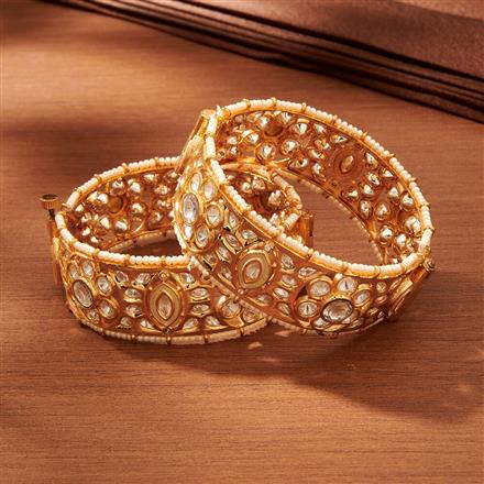 Kundan Meenakari Bangles With Gold Plating