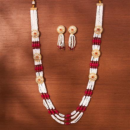 AntiquePearl Mala Necklace With Gold Plating