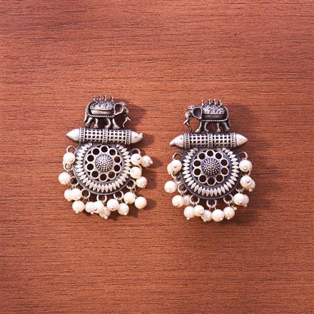 Antique Classic Earring With Oxidised Plating