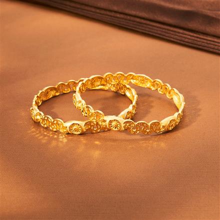 Antique Plain Gold Bangles With Gold Plating