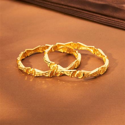 Antique Plain Gold Bangles With Gold Plating